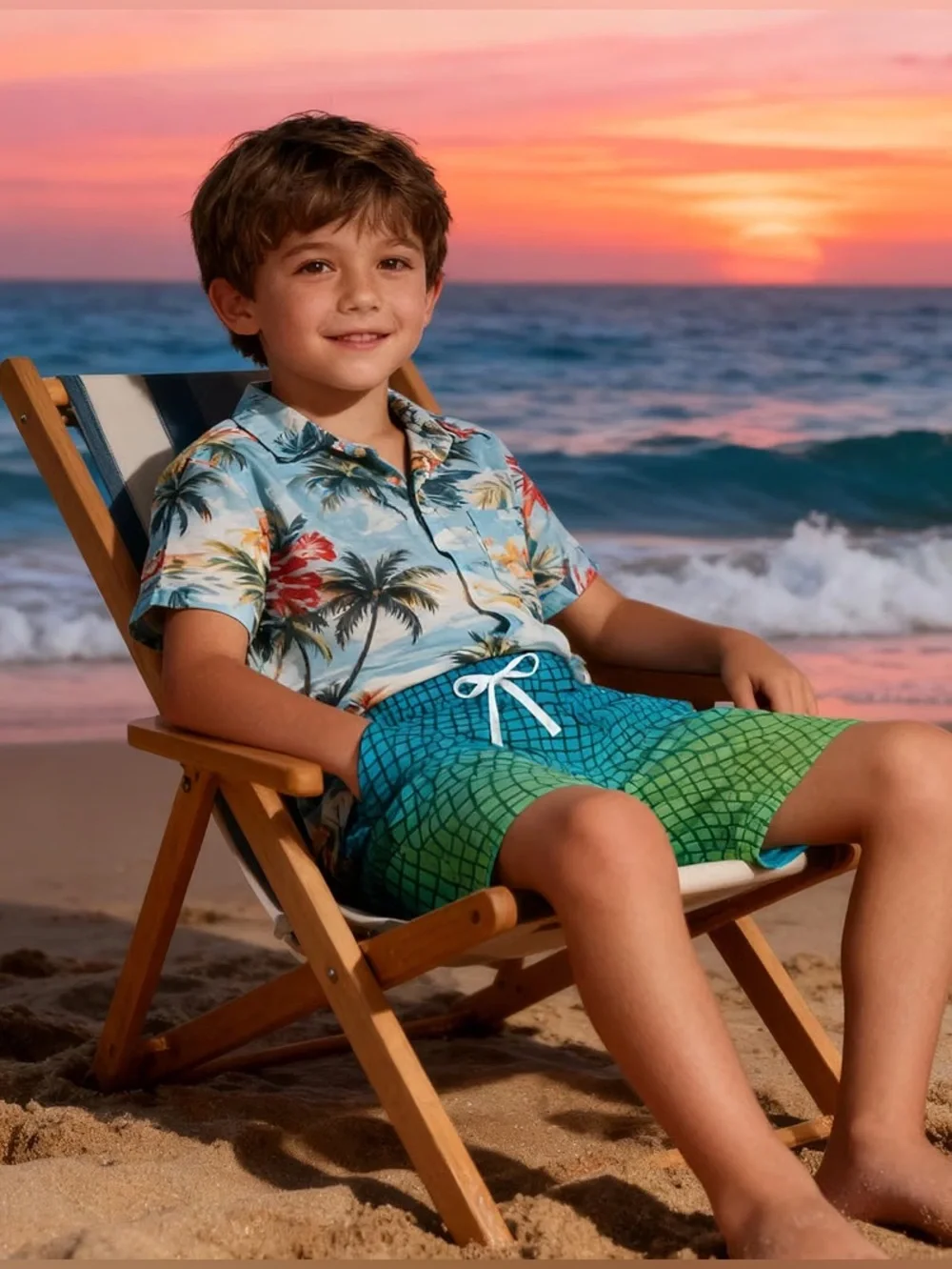 Boys Swim Trunks with Compression Liner